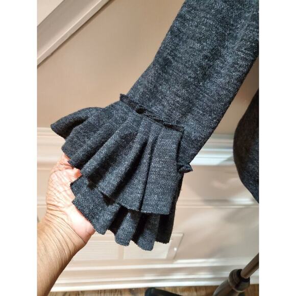 Hannah Women Solid Gray Polyester Round Neck Long Sleeve Casual Top Shirt Size M - Picture 4 of 12